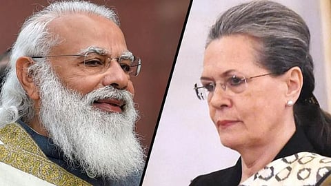 Narendra Modi and sonia Gandhi