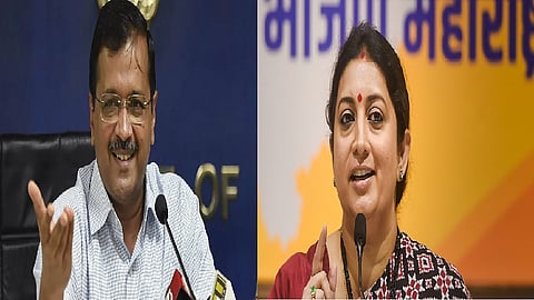 Arvind Kejriwal And Smriti Irani 