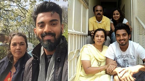 KL Rahul With Mother 