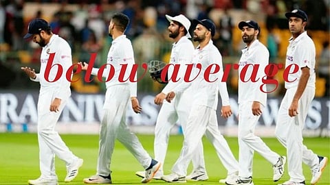 ind vs sl bengaluru pitch  below average 
