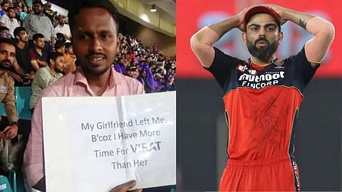 Virat Kohli Fan Poster of Girlfriend left 