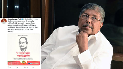 Chandrakant patil Tweet on Nanasaheb Dharmadhikari