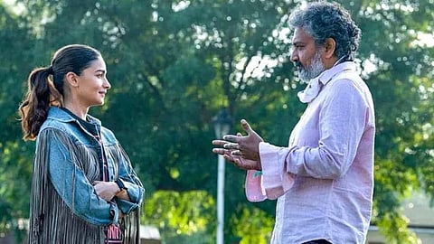 Alia Bhatt with RRR director SS Rajamouli.

