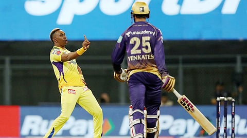CSK VS KKR  DJ Bravo 