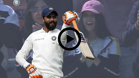 Watch Ravindra Jadeja sword celebration after Century against Sri Lanka 
