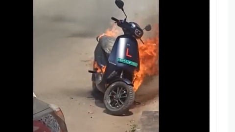 ola s1 pro electric scooter catches fire in pune video goes viral on social media  