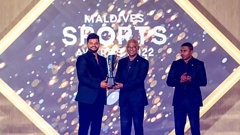  suresh raina felicitated with sports icon award by goverment of maldives 
