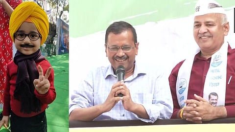 Photo : 'तुस्सी कमाल कर दित्ता', पंजाबमध्ये छोट्या- मोठ्या केजरीवालांची धूम 