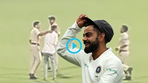India vs Sri Lanka 2nd Test Virat Kohli Fan invade in ground 