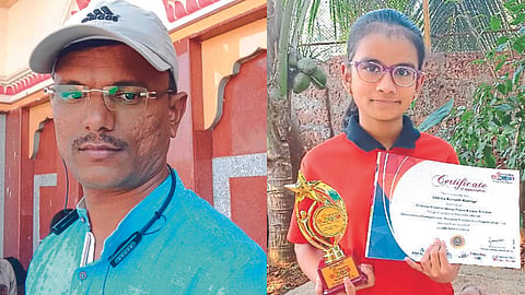 Father won Ideal Teacher Award Daughter won Gold medal in Scholarship exam Nashik News 