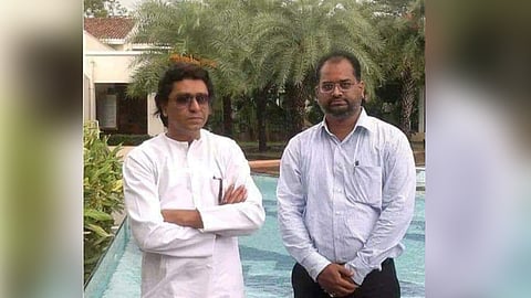 मनसे अध्यक्ष राज ठाकरे आणि  इरफान शेख 