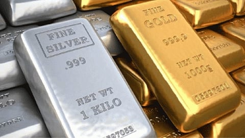 Gold, silver prices back down as risk aversion recedes