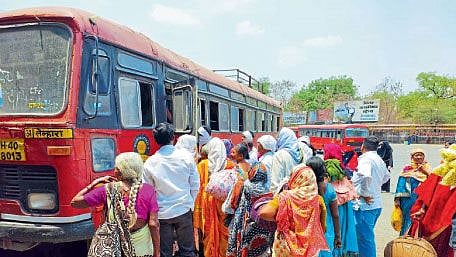 st strike update st corporations income growth 12323 buses across state mumbai