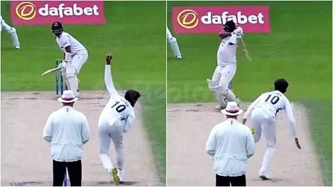 Cheteshwar Pujara Upper Cut Six Shaheen Afridi