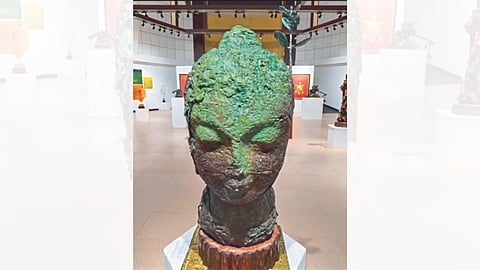Sculpture in Art Gallery Exhibition