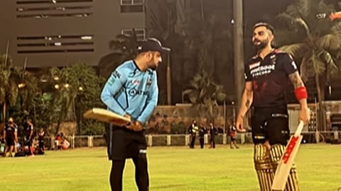 Virat kohli gift a bat to rashid khan watch video dro95