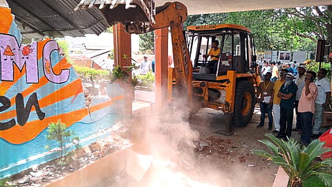 Encroachment demolished by NMC 