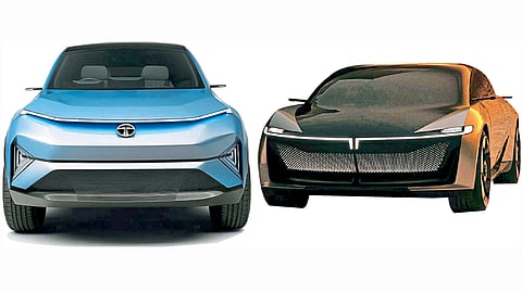 curve car and avinya car