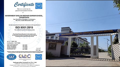 Government English Medium Ashram School is ISO certified Ghodegaon