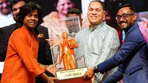 gaurav more post after receiving  bhimratna purskar 