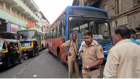 pmpml bus accident student injured wagholi brt bus stand