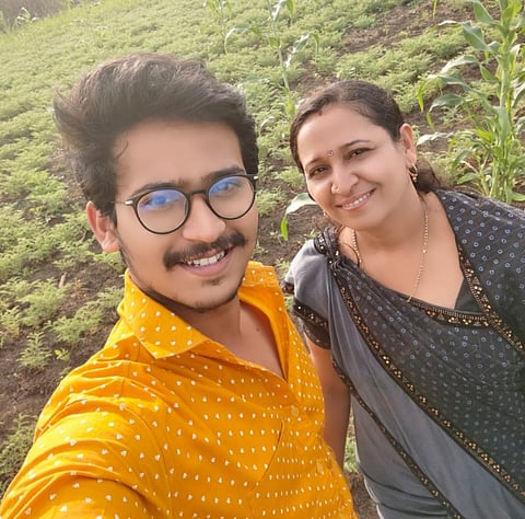 mother and his son