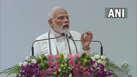 tamil nadu prime minister narendra modi holds a roadshow after arriving in chennai  