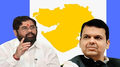 BJP Sudhir mungantiwar clearufication over devendra fadanvis eknath shinde meeting in gujrat  