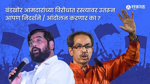 sakal online maharashtra political crisis survey voting for Will agitate against the shiv sena rebel mla  