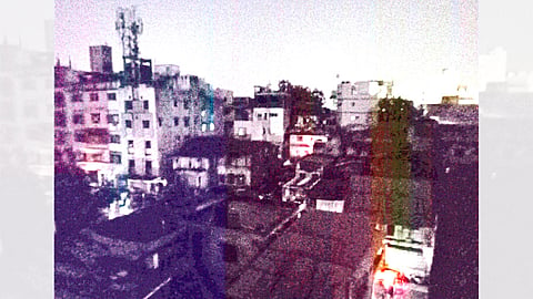 Darkness in city
