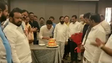 MLA Narendra Bhondekar  birthday celebrated in Guwahati with rebel Eknath Shinde and other MLA  