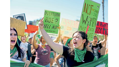women agitation in america for abortion oppose