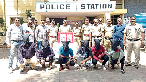 arrested criminal & seized stuff