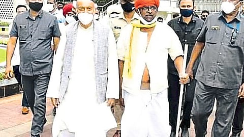 Governor Bhagat Singh Koshyari with Narhari Zirwal