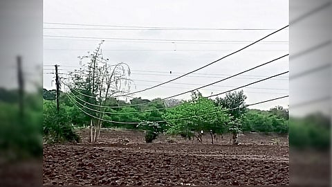 electric wires falling