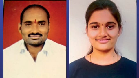  कु. साक्षी सरडे  & वडील शिवाजी सरडे 