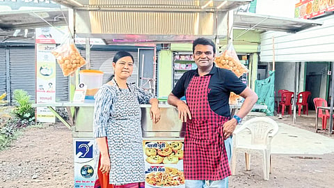 Mute deaf Kadekar Couple with their panipuri stall