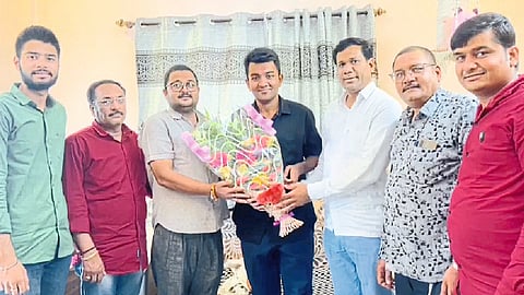 Felicitation of Akshay Vakhare