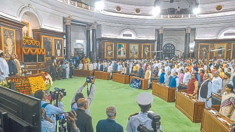Farewell ceremony of President Ram Nath Kovind by Parliament