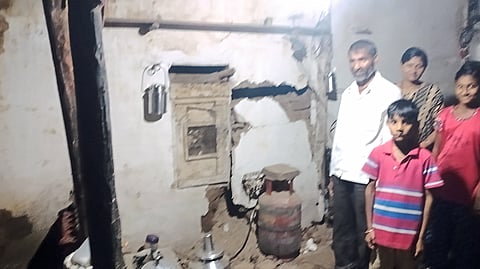 wall of Vijay Koli's house collapsed
