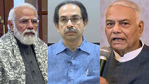 Yashwant sinha, uddhav thackeray and Narendra Modi
