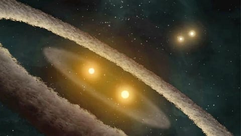 System with three suns