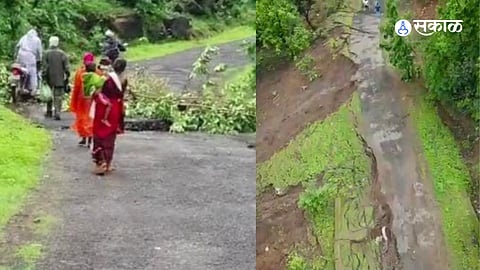 landslide at peth latest marathi news