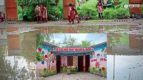 Beed Thacker Adgaon school only three classrooms