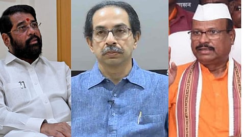 Eknath Shinde, Abdul Sattar and Uddhav Thackeray 