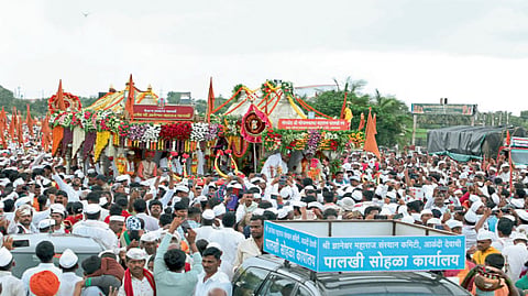 Ashadi wari 2022 Saint Dnyaneshwar Maharaj and Saint Sopandev Maharaj palkhi rigan 