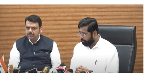 Devendra fadnavis secretly  pass note to cm  eknath shinde during press conference sparks discussion  