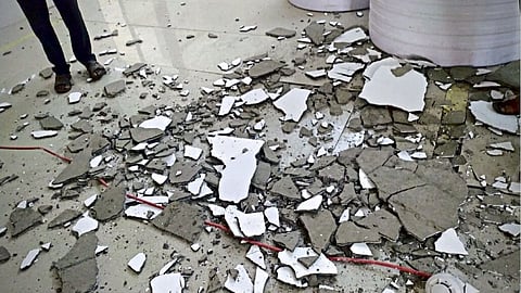 Nanded mukhed Primary Health Centre New Building roof collapsed