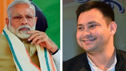 Tejashwi Yadav and Narendra Modi