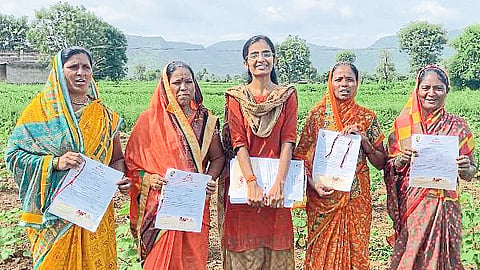 one rakhi and one member application form by debt-free farmer women.